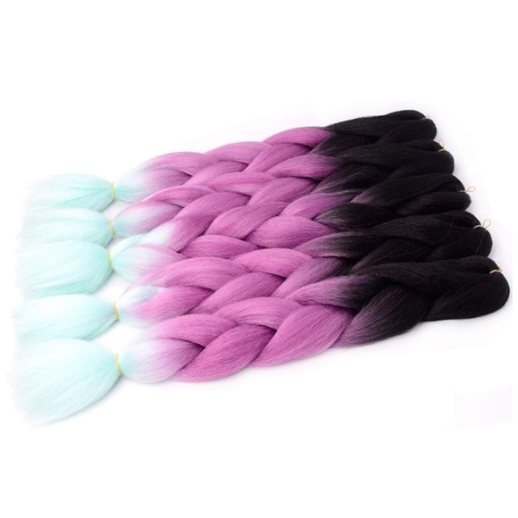 5 packs of Black Purple  ombré braiding hair *NWT*